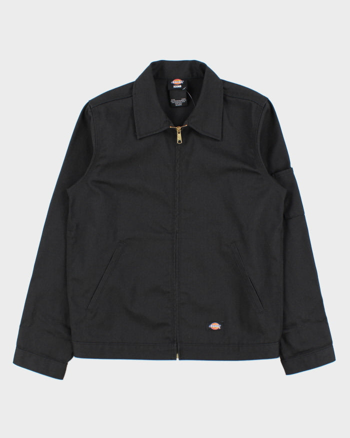 Dickies Icons Eisenhower Black Twill Water Resistant Harrington Jacket - S