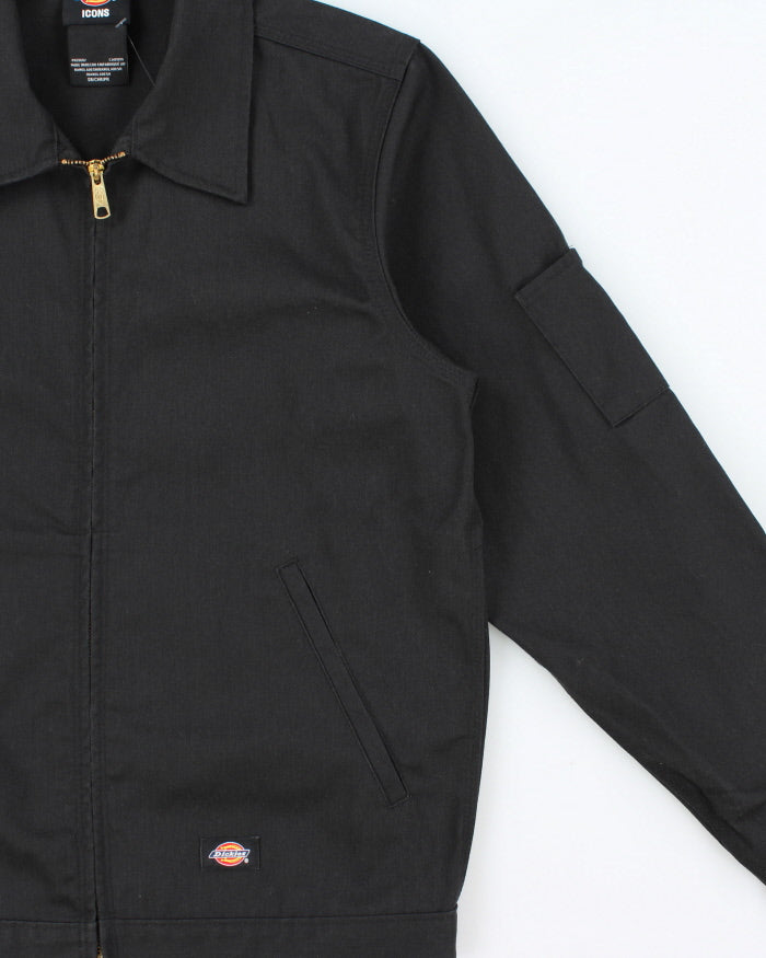 Dickies Icons Eisenhower Black Twill Water Resistant Harrington Jacket - S