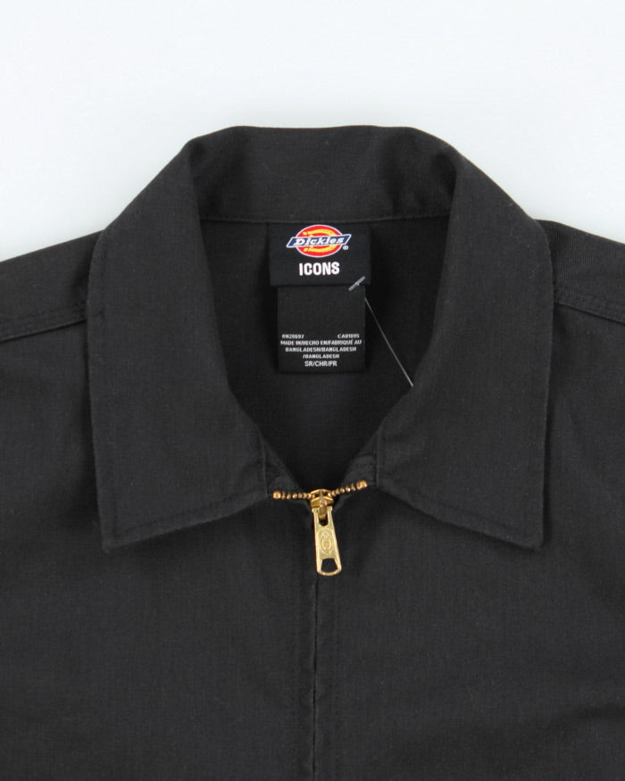 Dickies Icons Eisenhower Black Twill Water Resistant Harrington Jacket - S