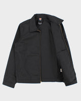 Dickies Icons Eisenhower Black Twill Water Resistant Harrington Jacket - S