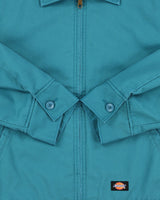 Dickies Eisenhower Teal Twill Quilt-Lined Water Resistant Harrington Jacket - S