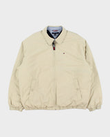 Vintage Tommy Hilfiger Classic Beige Primaloft Puffer Harrington Jacket - XXL