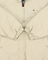 Vintage Tommy Hilfiger Classic Beige Primaloft Puffer Harrington Jacket - XXL