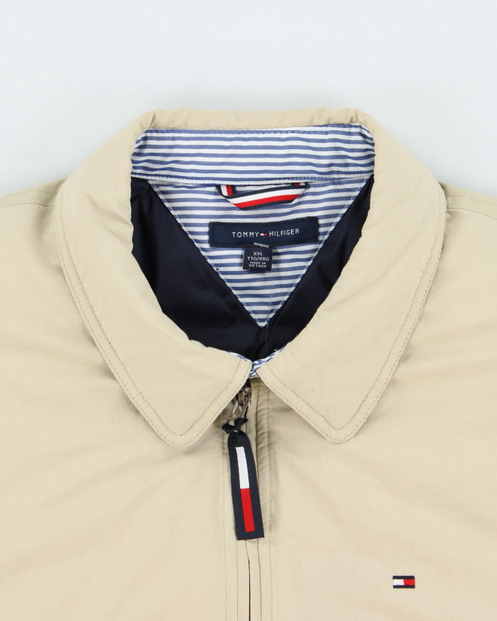 Vintage Tommy Hilfiger Classic Beige Primaloft Puffer Harrington Jacket - XXL