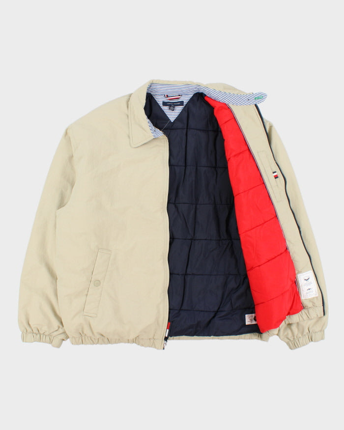Vintage Tommy Hilfiger Classic Beige Primaloft Puffer Harrington Jacket - XXL