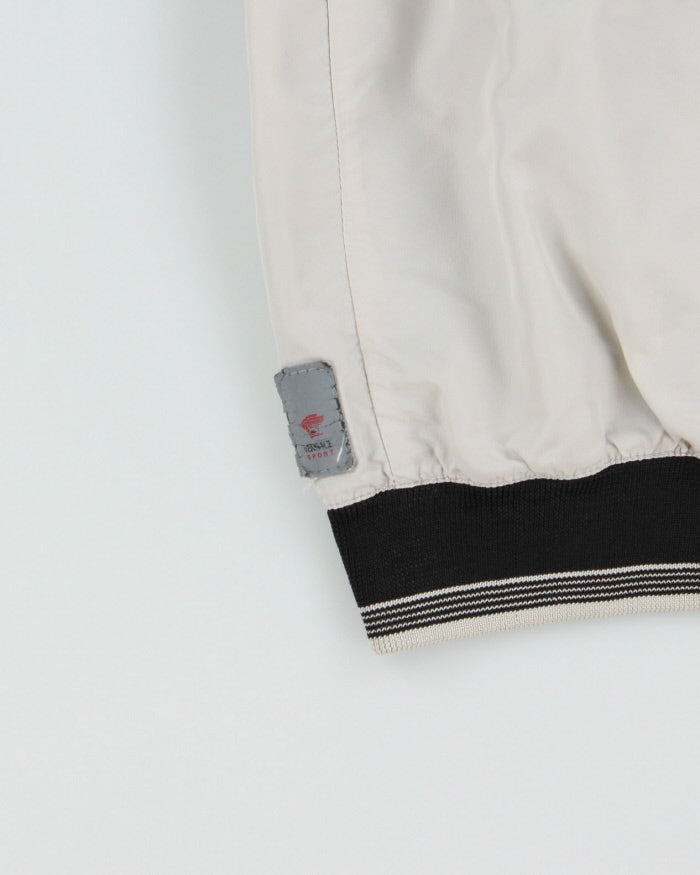 Vintage Y2K 00s Versace Sport Contrast Stitch Shell Cafe Racer Moto Jacket - L