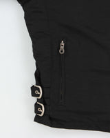Vintage '05 Y2K Harley Davidson Quilted Lined Shell Canvas Embroidered Cafe Racer Moto Jacket - M