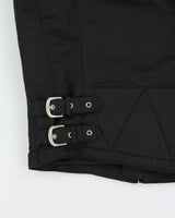 Vintage '05 Y2K Harley Davidson Quilted Lined Shell Canvas Embroidered Cafe Racer Moto Jacket - M