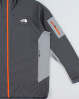 FA18 The North Face Grey Softshell Hooded Windwall Jacket - XXL