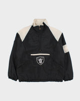 Vintage 1984 Shain Of Canada Official Team NFL Oakland Los Angeles Raiders Quilt Lined Quarter-Zip Shell Jacket - XL