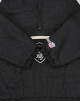 Vintage 1984 Shain Of Canada Official Team NFL Oakland Los Angeles Raiders Quilt Lined Quarter-Zip Shell Jacket - XL