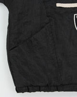 Vintage 1984 Shain Of Canada Official Team NFL Oakland Los Angeles Raiders Quilt Lined Quarter-Zip Shell Jacket - XL