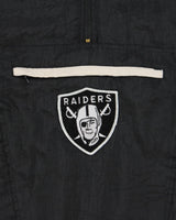 Vintage 1984 Shain Of Canada Official Team NFL Oakland Los Angeles Raiders Quilt Lined Quarter-Zip Shell Jacket - XL