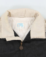 Vintage 1984 Shain Of Canada Official Team NFL Oakland Los Angeles Raiders Quilt Lined Quarter-Zip Shell Jacket - XL
