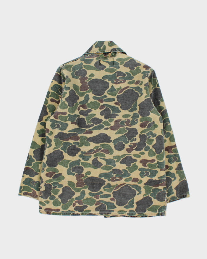 Vintage 1970s Saftbak Duck Camo Made In USA Lightweight Canvas Hunting Jacket - S
