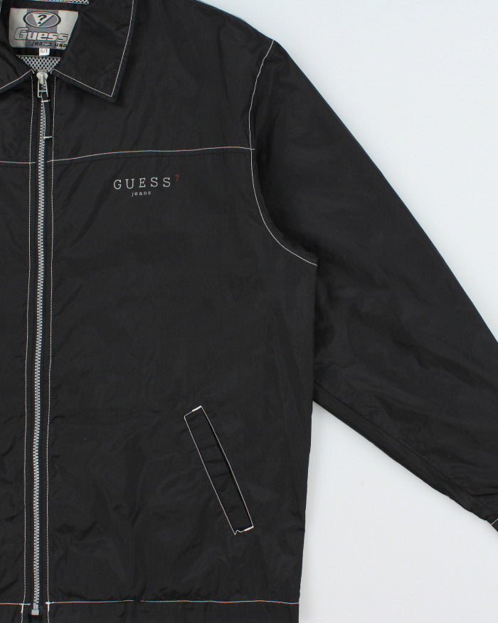Vintage 1990s Guess Jeans Contrast Stitch Shell Windbreaker Harrington Jacket - L