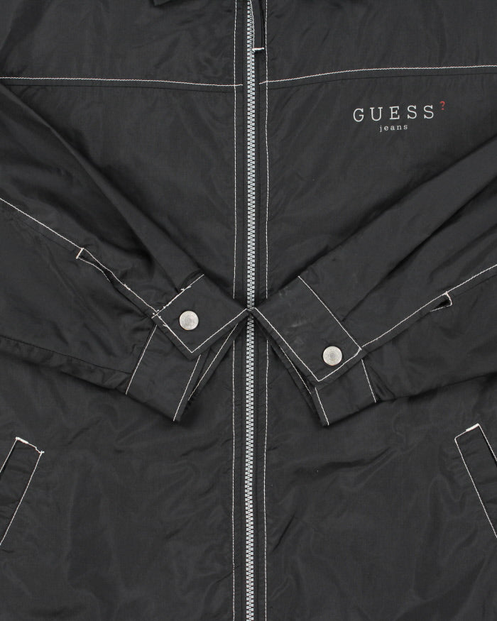 Vintage 1990s Guess Jeans Contrast Stitch Shell Windbreaker Harrington Jacket - L