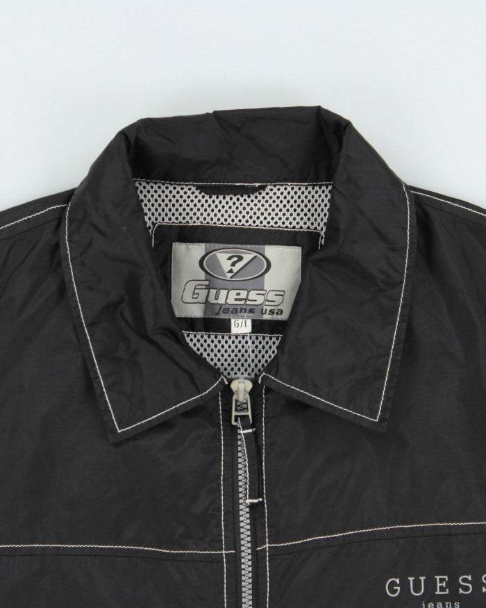 Vintage 1990s Guess Jeans Contrast Stitch Shell Windbreaker Harrington Jacket - L