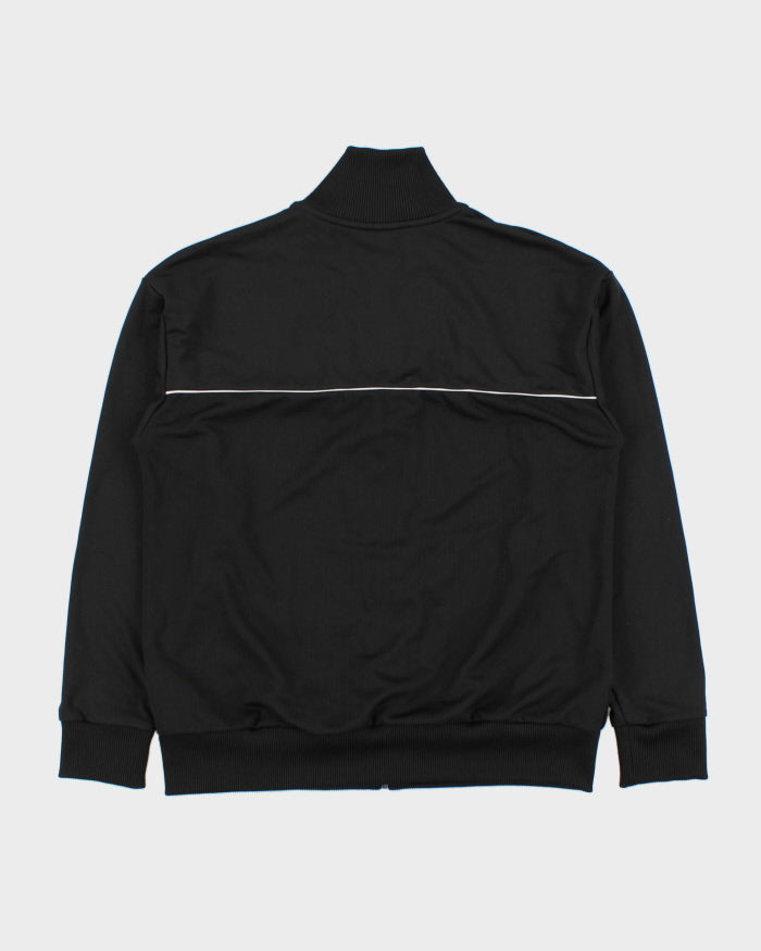 Vintage Puma Black Striped Panel Classic Funnel-Neck Track Jacket - L
