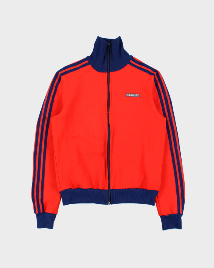 Vintage 1970s Adidas Originals 3-Stripe Made In Germany Funnel-Neck Firebird Track Jacket - S