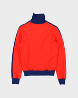 Vintage 1970s Adidas Originals 3-Stripe Made In Germany Funnel-Neck Firebird Track Jacket - S