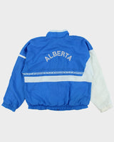 Vintage 1980s Puma Patterned Alberta Embroidered Shell Windbreaker Jacket - M
