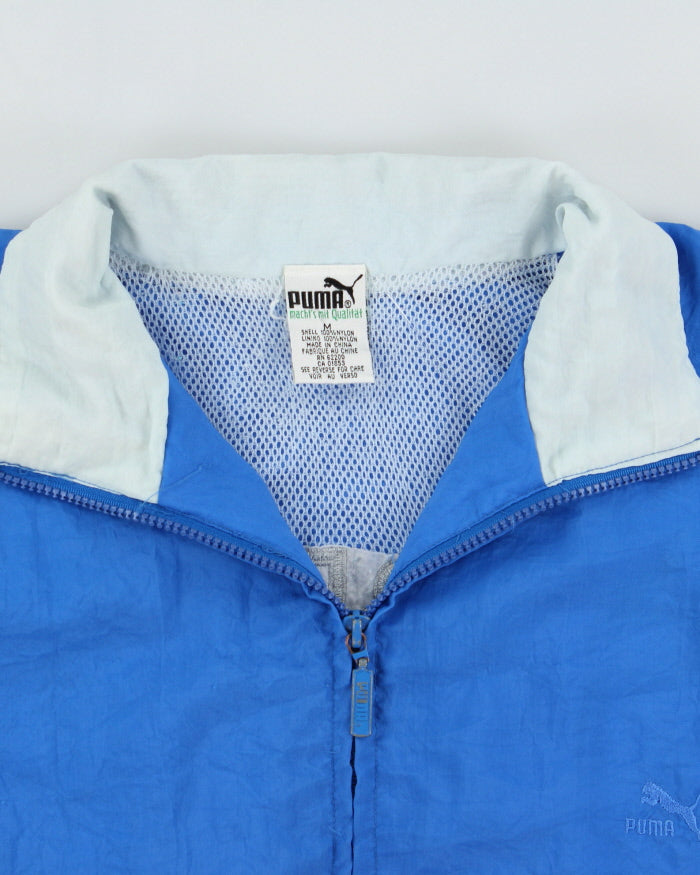 Vintage 1980s Puma Patterned Alberta Embroidered Shell Windbreaker Jacket - M