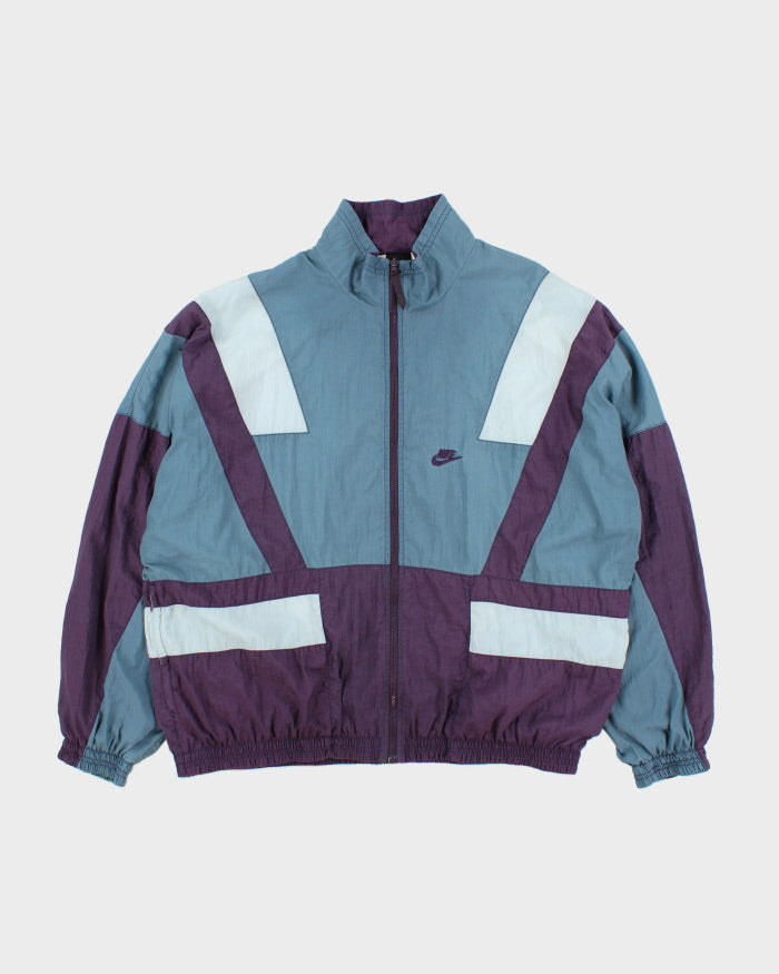 Vintage 1990s Nike Black Tag Embroidered Colourblock Shell Windbreaker Jacket - XL