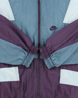 Vintage 1990s Nike Black Tag Embroidered Colourblock Shell Windbreaker Jacket - XL