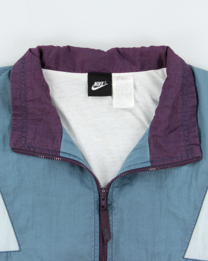 Vintage 1990s Nike Black Tag Embroidered Colourblock Shell Windbreaker Jacket - XL