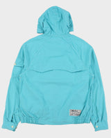 Vintage Y2K 00s Polo Ralph Lauren Aqua Big Pony Contrast Stitch Hooded Twill Canvas Jacket - M