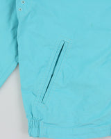 Vintage Y2K 00s Polo Ralph Lauren Aqua Big Pony Contrast Stitch Hooded Twill Canvas Jacket - M