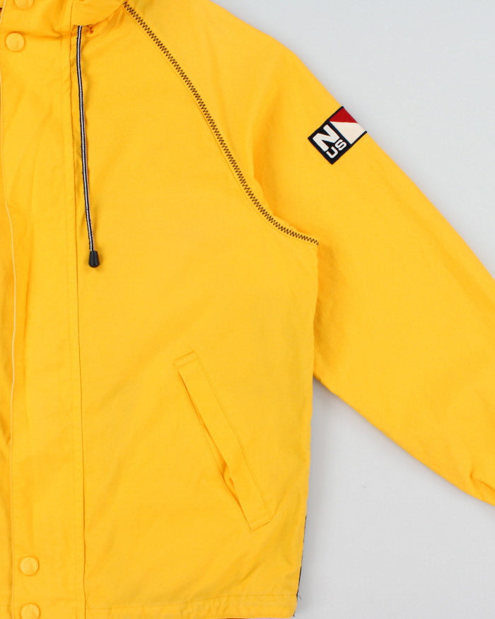 Vintage 1990s Nautica Brushed Canvas Twill Hooded Sailing Jacket - M