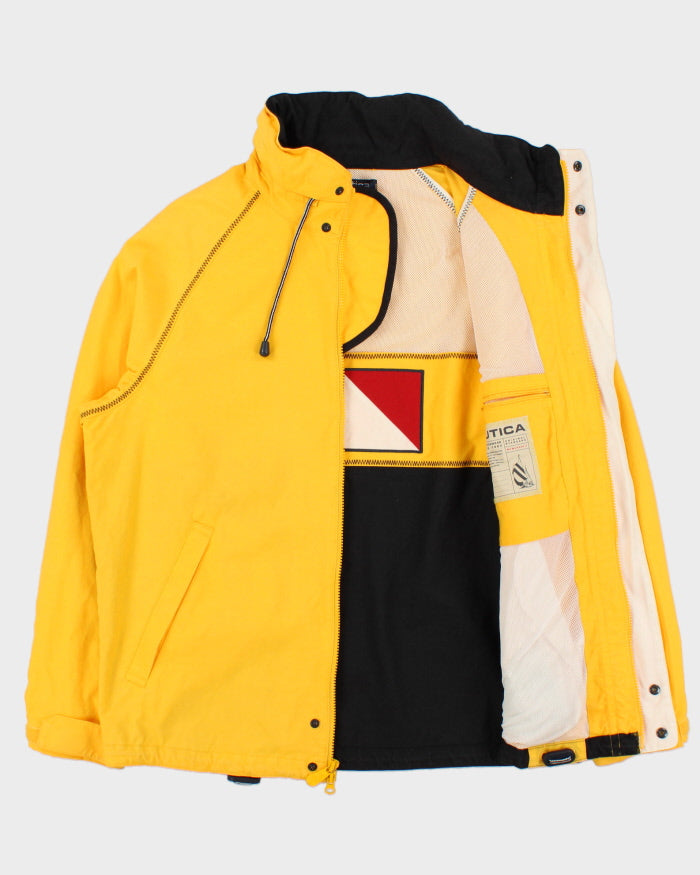 Vintage 1990s Nautica Brushed Canvas Twill Hooded Sailing Jacket - M