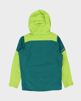 FA15 Patagonia Reconnaissance Arbor/Lime Green Softshell Recco Breathable Snow Jacket - S