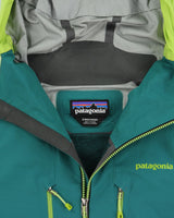 FA15 Patagonia Reconnaissance Arbor/Lime Green Softshell Recco Breathable Snow Jacket - S