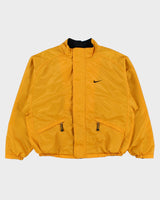 Vintage 1990s Nike Amber Embroidered Waterproof Shell Bomber Jacket - L