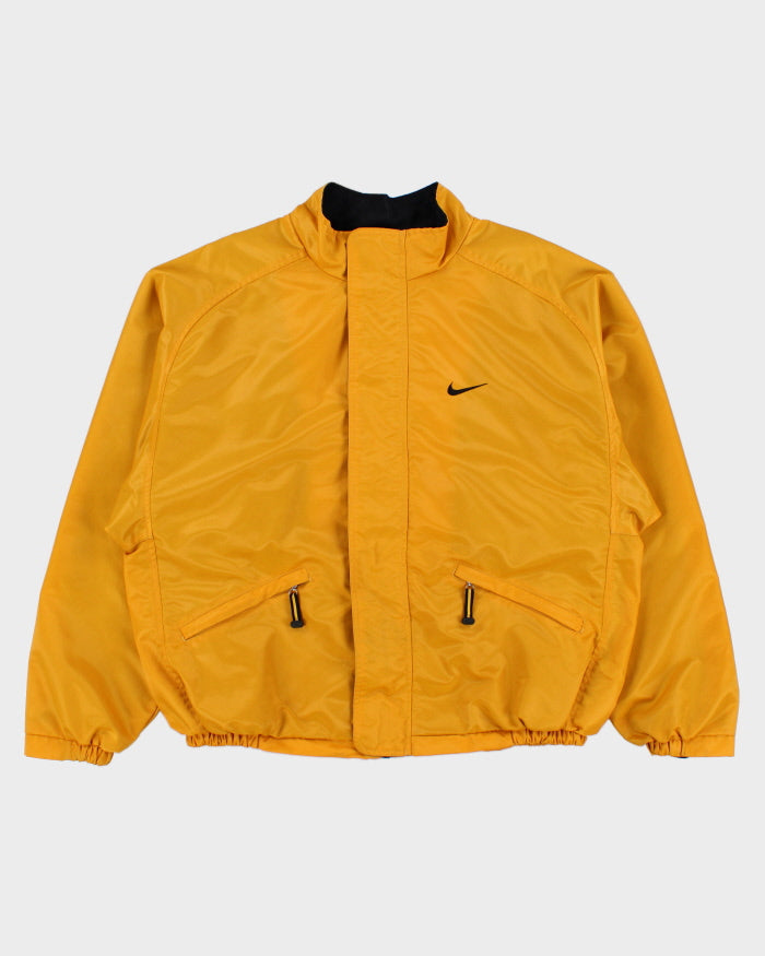 Vintage 1990s Nike Amber Embroidered Waterproof Shell Bomber Jacket - L