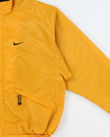 Vintage 1990s Nike Amber Embroidered Waterproof Shell Bomber Jacket - L