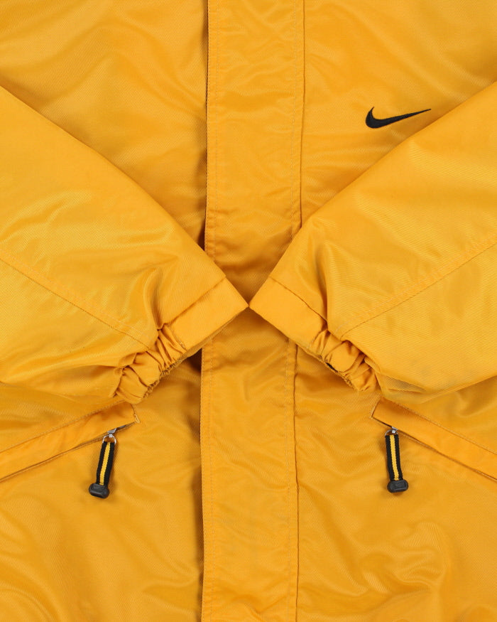 Vintage 1990s Nike Amber Embroidered Waterproof Shell Bomber Jacket - L