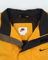 Vintage 1990s Nike Amber Embroidered Waterproof Shell Bomber Jacket - L