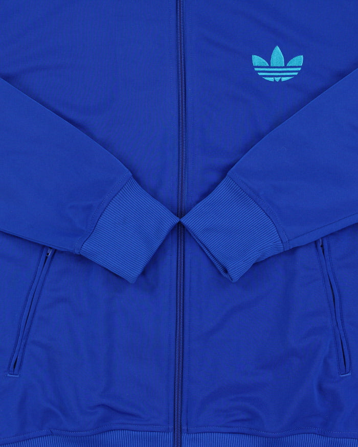 Vintage Adidas Originals Royal Blue Embroidered Firebird Track Jacket - M
