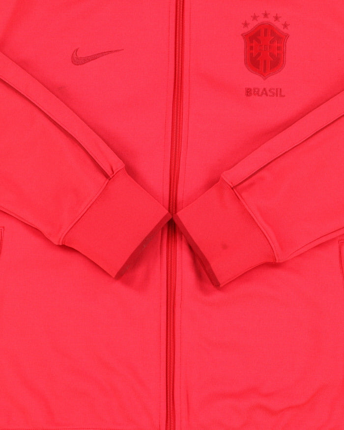 Vintage Nike (Red) Brasil CBF 2010 FIFA World Cup Football Track Jacket - L