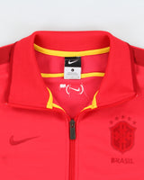 Vintage Nike (Red) Brasil CBF 2010 FIFA World Cup Football Track Jacket - L