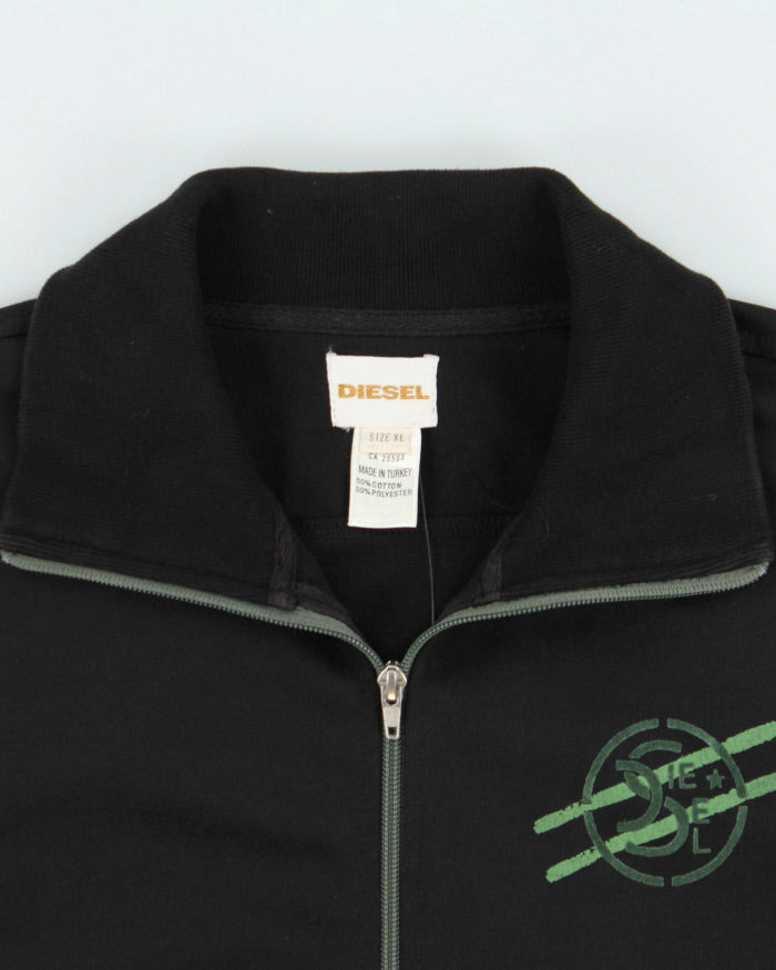 Vintage Y2K 00s Diesel Heavyweight Rib Funnel-Neck Track Jacket - XL