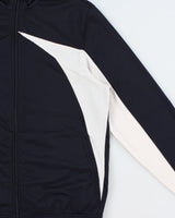 Vintage Puma Navy Embroidered Funnel-Neck Track Jacket - M