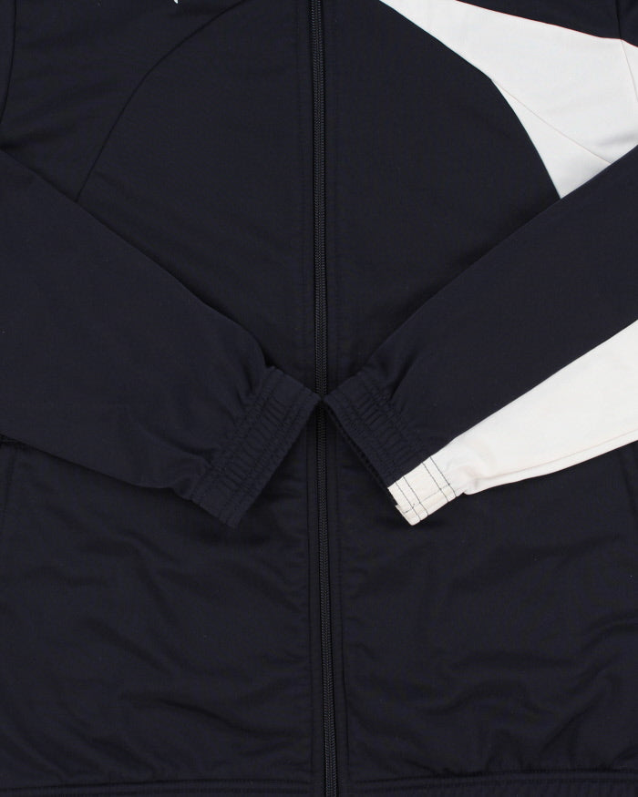 Vintage Puma Navy Embroidered Funnel-Neck Track Jacket - M