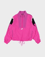 Nike Hot Pink Embroidered '80s Quarter-Zip Shell Windbreaker Jacket - S