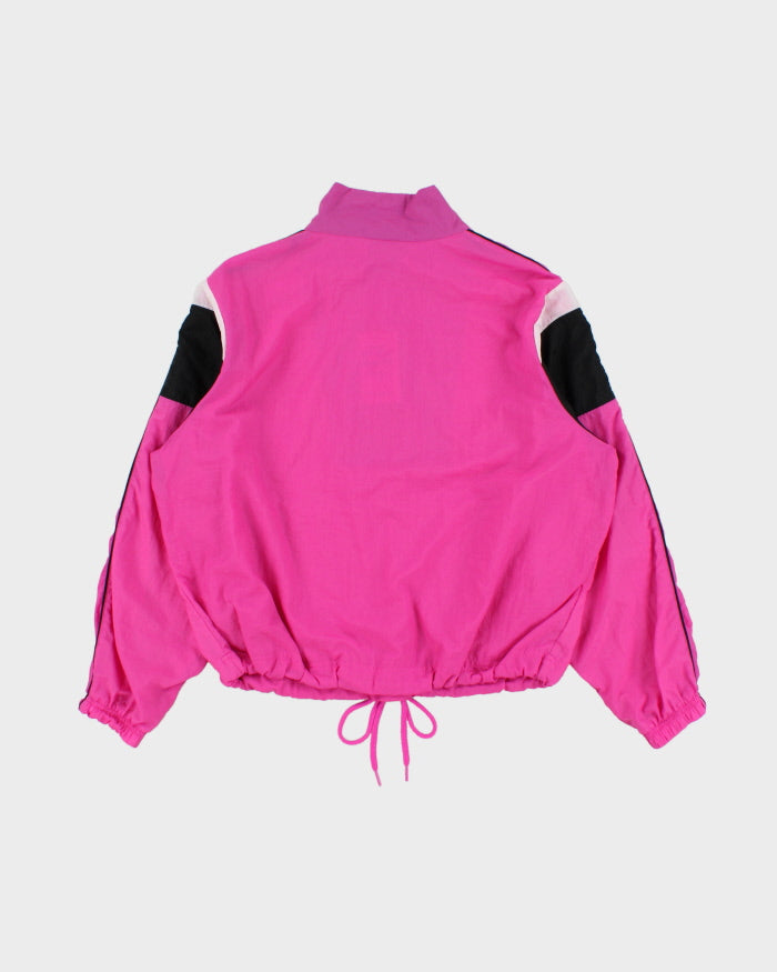 Nike Hot Pink Embroidered '80s Quarter-Zip Shell Windbreaker Jacket - S