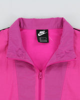 Nike Hot Pink Embroidered '80s Quarter-Zip Shell Windbreaker Jacket - S
